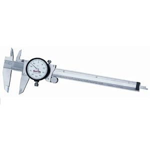 Starrett 120X-6 6-Inch Dial Caliper with Fitted Plastic Case by 