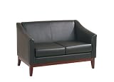 Office Star SV1132 Love Seat Loveseat, Black