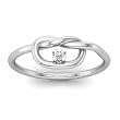14K White Gold Diamond Knot Ring - 0.02 Ct.