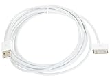 ECOMGEAR(TM) 5 Meter Long 5M 15ft USB Data Sync Charger Cable for New iPad 2 iPhone 4 4S iPod