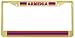 Armenia Armenian Flag Gold Tone Metal License Plate Frame Holder