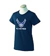Custom U.S. Air Force wings logo on ladies t-shirt