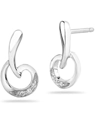 0.03 Cts Diamond Earrings in 18K White Gold