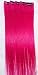 Hair Collection-18" Hot Pink 100% Human Hair Clip in on Extensions - 1.6"widex5pcs