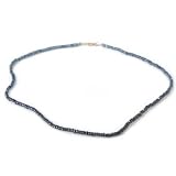 14K Gold 18 Emerald, Ruby or Sapphire Shaded Necklace