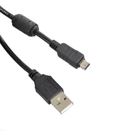 Olympus 4.8 USB Cable for Olympus Stylus FE-130, FE-140, FE-200, 1000, 1020, 1200, 500 Digital, 600 Digital, 710, 730, 740, 750, 760, 780, 800 Digital, 810, 820, 830, 840, 1010, 1040, 550WP, 7000, 9000, Tough 790 SW, 850 SW, 1030 SW, 1050 SW, 6000, 8000, SP-310, SP-320, SP-350, SP-500 UZ, SP-510 UZ, SP-550 UZ, SP-560 UZ, SP-700, SP-570 UZ, SP-565 UZ, SP-590UZ, EVOLT E-330, E-500, E-410, E-510, E-420, E-520, E-30