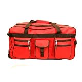 18, 20, 24, 28 , 30 or 34 inch Wheeled Holdall Trolley Travel Bag Luggage on Wheels Black, Red or Pink (30, Red)