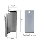 Satin Chrome Tub Enclosure and Sliding Shower Door Pull Handle