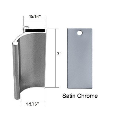 Satin Chrome Tub Enclosure and Sliding Shower Door Pull Handle