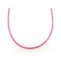 $179.99 - 14k Gold Faceted Rose Spinel Beaded Necklace