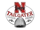 Bergamot 40165 Nebraska Cornhuskers Tailgater Bottle Opener Hitch Cover 9x4x6-in.