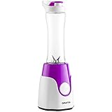Gourmia GPB-250P BlendMate Smoothie Plus Personal Blender with Travel Sport Bottle and Dual Action Blade 250W, Purple