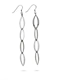 Eve's Addiction Sterling Silver Stiletto Dangle Earrings