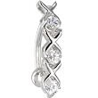 Solid 14kt White Gold Top Mount Cubic Zircoina Xoxo Belly Ring