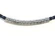 PuzzleLogic Titanium with Black Braided Leather Necklace