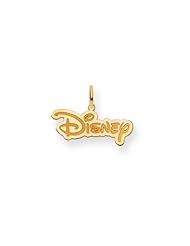 Disneys Logo Charm in 14 Karat Gold - 3/4 Inch