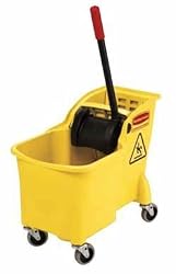 RubbermaidCommProd31QtTandemBucket7380-20-YelBucketPailandWringer