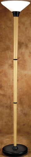 Lite Source LS-9330NATUR Nature Naturale Torchiere Floor Lamp, Natural