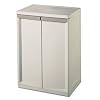 Sterilite 01408501 2-Shelf Base Cabinet with Putty Handles, Platinum