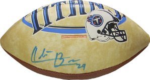 Chris Brown signed Tennessee Titans Logo Football