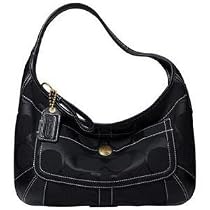 AUTHENTIC COACH ERGO BLACK SIGNATURE HOBO 10764