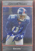 Amani Toomer, New York Giants, 2007 Bowman Chrome Autographed Card