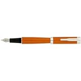 Conklin Herringbone Orange/Silver Fountain Pen Fine