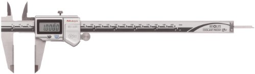 Mitutoyo 500-734-10 LCD Absolute Coolant Proof Caliper Carbide-Tipped Jaw With Inspection Certificate 00005 Resolution 0-8 Range