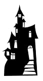 Small Haunted House (Silhouette) - Horror/Halloween Lifesize Cardboard Cutout / Standee / StandupIMAGE