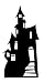 Small Haunted House (Silhouette) - Horror/Halloween Lifesize Cardboard Cutout / Standee / Standup_s-1