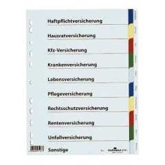 DURABLE Versicherungsregister/6741-27 DIN A4 farbiger Ablauf Hartfolie