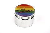 Four Piece Spice Medicinal Herb Tobacco Pollen Grinder Crusher - Rainbow Design