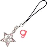 Passion Pink Jeweled Star AQUARIUS Zodiac Sign Cell Phone Charm