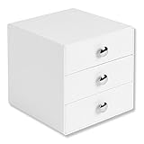 InterDesign 3 Drawer Storage Organizer for Cosmetics, Makeup, Beauty Products and Office Supplies, W