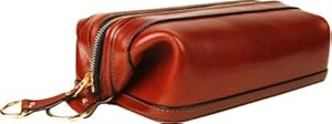 Bosca Old Leather Zipper Utility Kit (Cognac)