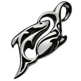 【シルバーアクセサリー ペンダント・ネックレス】 イルカ ドルフィン 動物 海 トライバル メンズ&レディース cenote-p0366