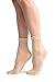 LissKiss Viola Flowers On Cream Mesh Socks Ankle High - Socks