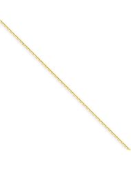 .95mm, 14 Karat Yellow Gold, Diamond-Cut Cable Chain - 24 inch