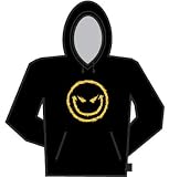 31oFGvCRmYL. SL160  Evil Smiley Hoodie, Medium, Black