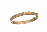 Image of 9ct 3 Coloured Gold Expandable Children's Bangle