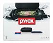 Pyrex Portables Baking Dish with Insulated Carrier, Clear with Blue Carrier