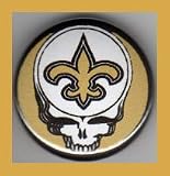 New Orleans Saints Grateful Dead 1 Inch Magnets