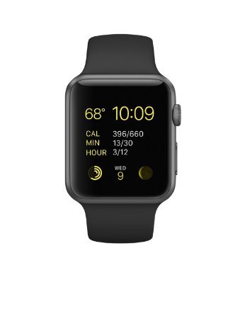 Apple Watch Sport 42mm Space Gray Aluminum Case with Black Band (Certified Refurbished)