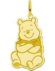 Gold Plated SS Disney Winnie the Pooh Bear Charm 23mm