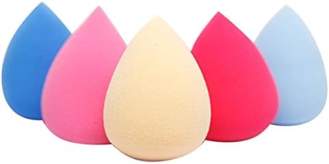 OPCC 5 Pcs Set Makeup Blender Sponges Egg/Water/Tear Drop Shaped Beauty Flawless Makeup Blender Foundation Puff Sponges - Color Random Send 1PCS Opcc Sticky Notes included