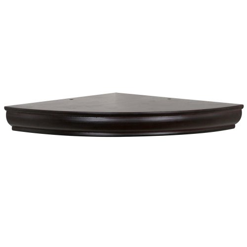 Woodland Home Decor AEC12E 12-Inch Espresso Floating Corner Shelf