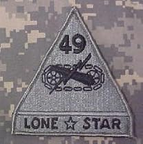 49th Armored Division ACU Patch - Foliage Green