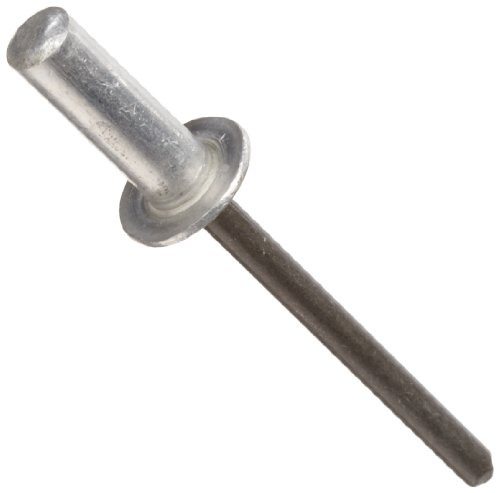 Aluminum Closed End Rivet w/ Steel 3/16 Diameter , .355 Length, Drill # 11, Grip .062-.125 (Pack of 100)