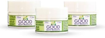 Good Body Products - All Solid Scent Bundle - Jasmine and Rosemary Solid Scent, Citus Blend Solid Scent, Lavender and Patchouli Solid Scent