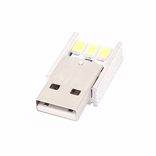 uxcell Nature White LED Lamp USB SMD Night Light Board w Heat Sink